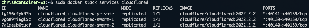 Load balanced highly available Cloudflare tunnels with Docker Swarm